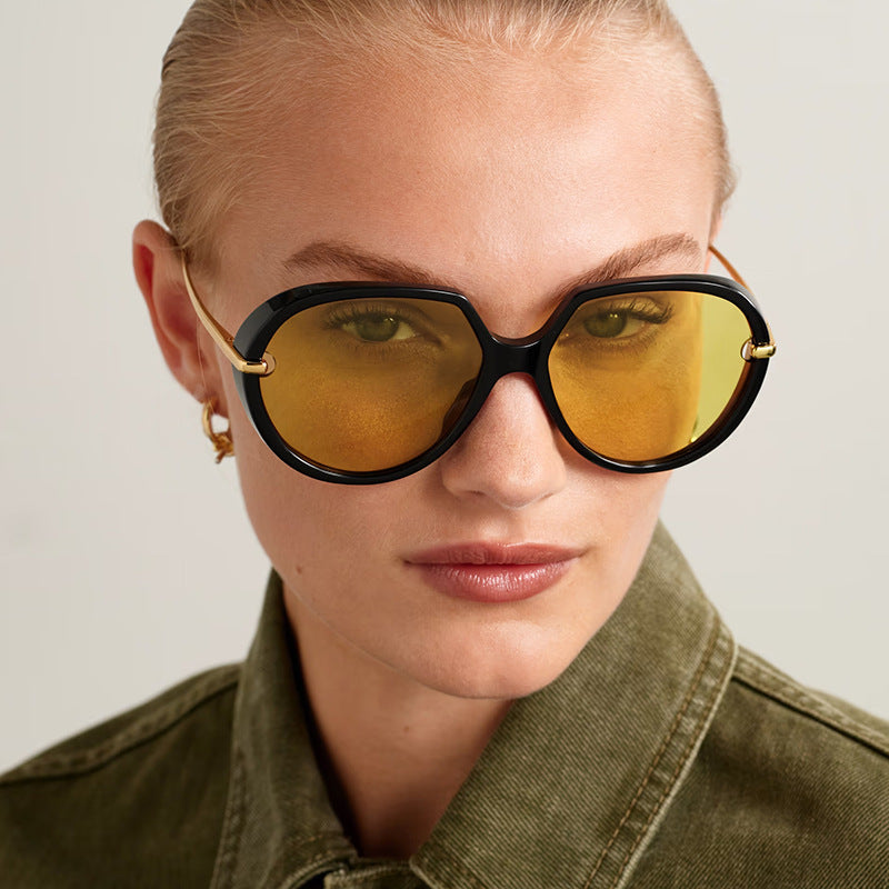 Women's Cat-Eye Sunglasses with glare-free UV protection and luxurious metal frame Bowlift