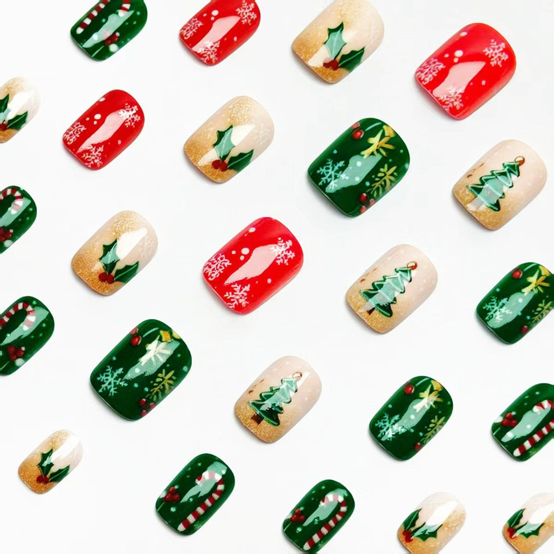 Festive Holiday Nail Art Design Bowlift