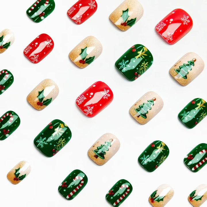 Festive Holiday Nail Art Design Bowlift