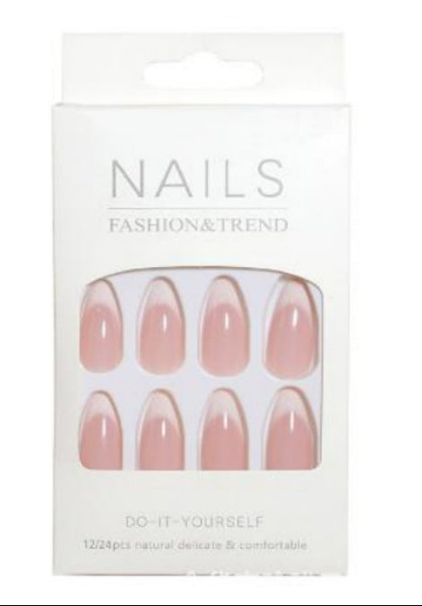 Natural Glossy Press-On Nail Tips Bowlift