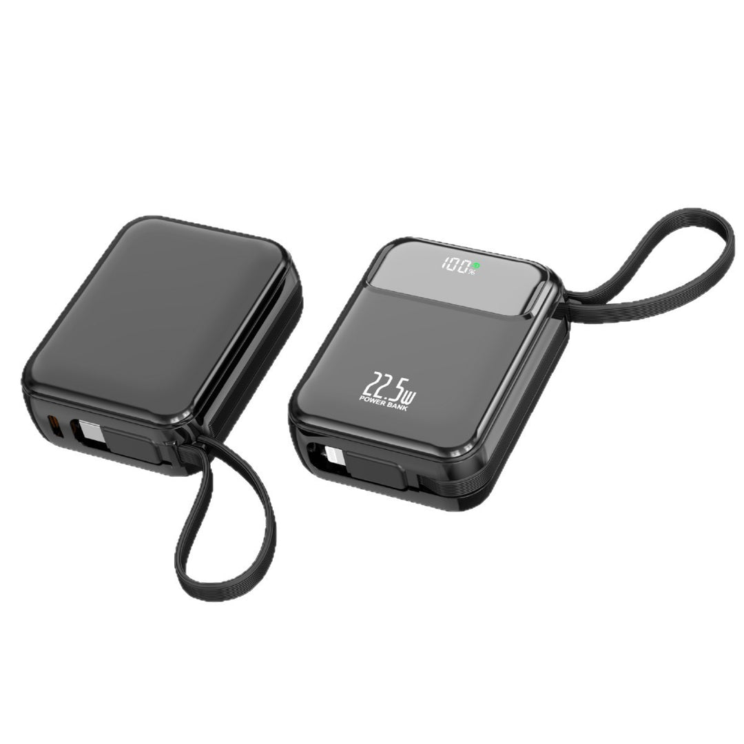 Compact power bank with multifunctional connection and digital charging display Bowlift