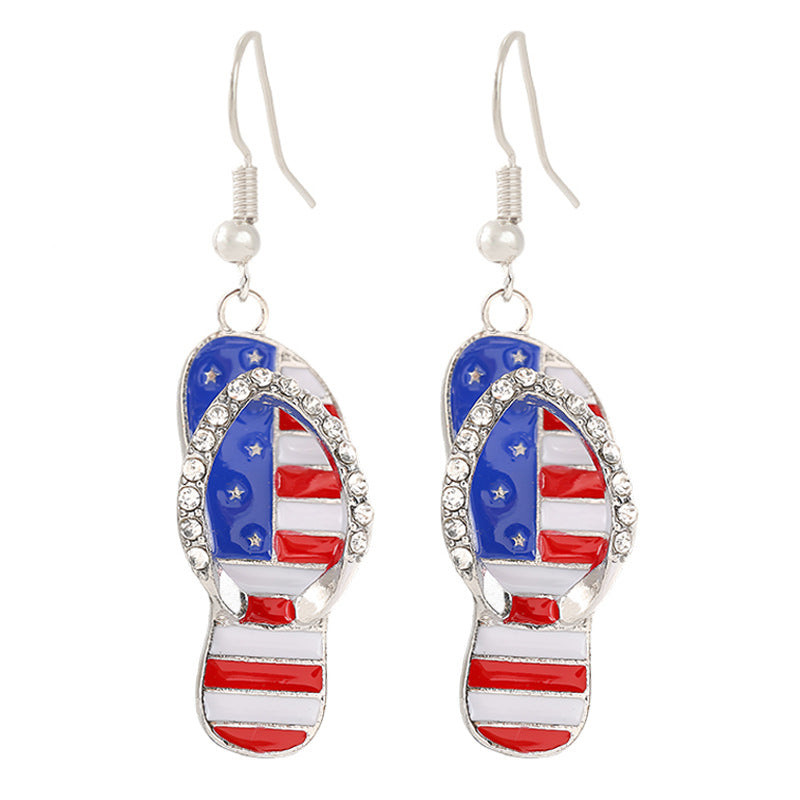 Women nan enamel horseshoe earrings with star motif and fishhook closure Bowlift