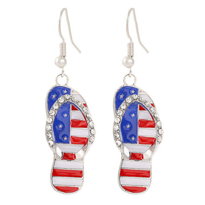 Women nan enamel horseshoe earrings with star motif and fishhook closure Bowlift