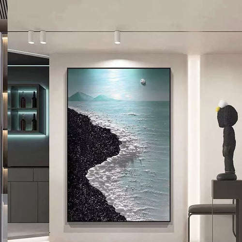 Coastal Wave Relief Artwork