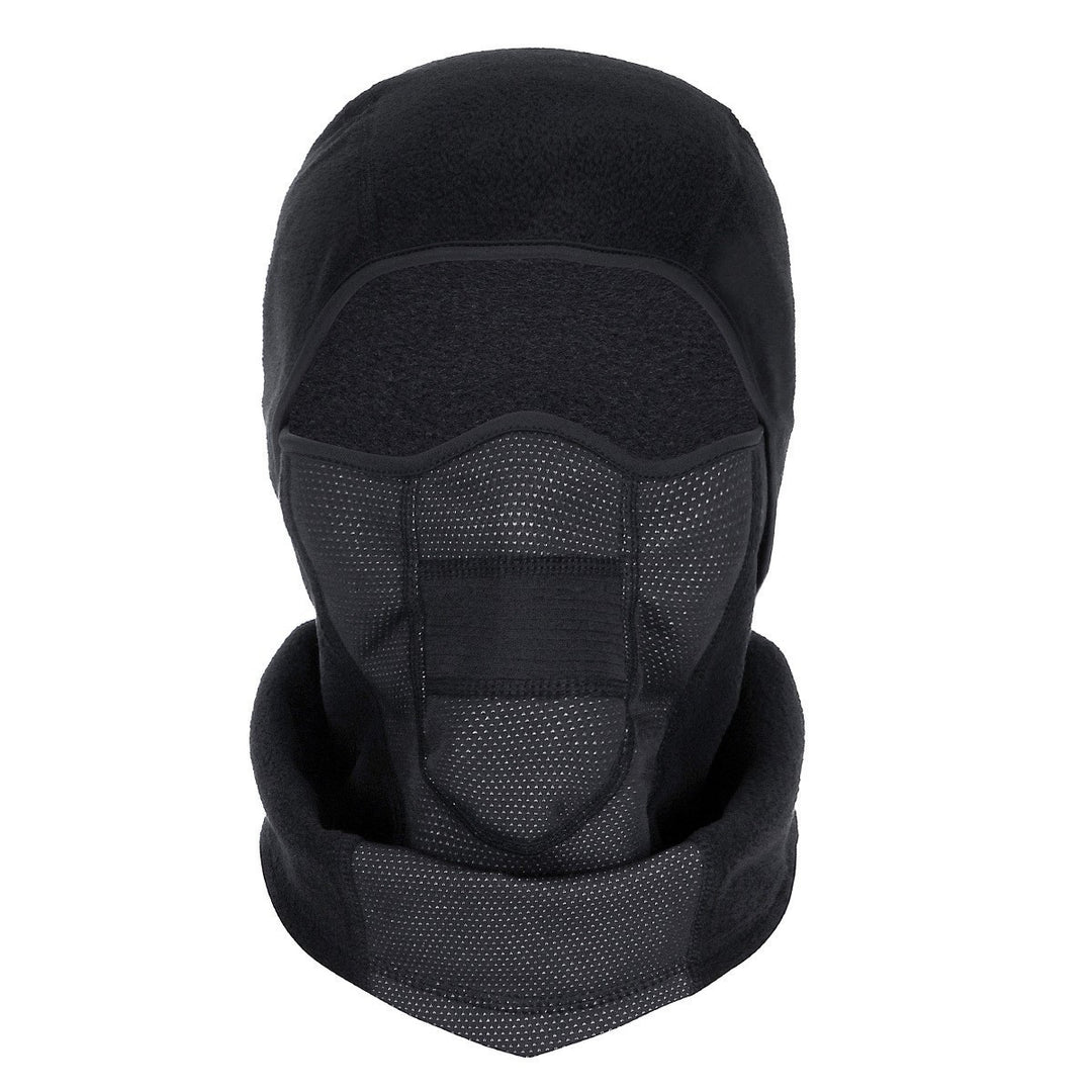 Thermal Fleece Full Face Balaclava with Breathable Mesh Vent and Integrated Neck Gaiter Bowlift