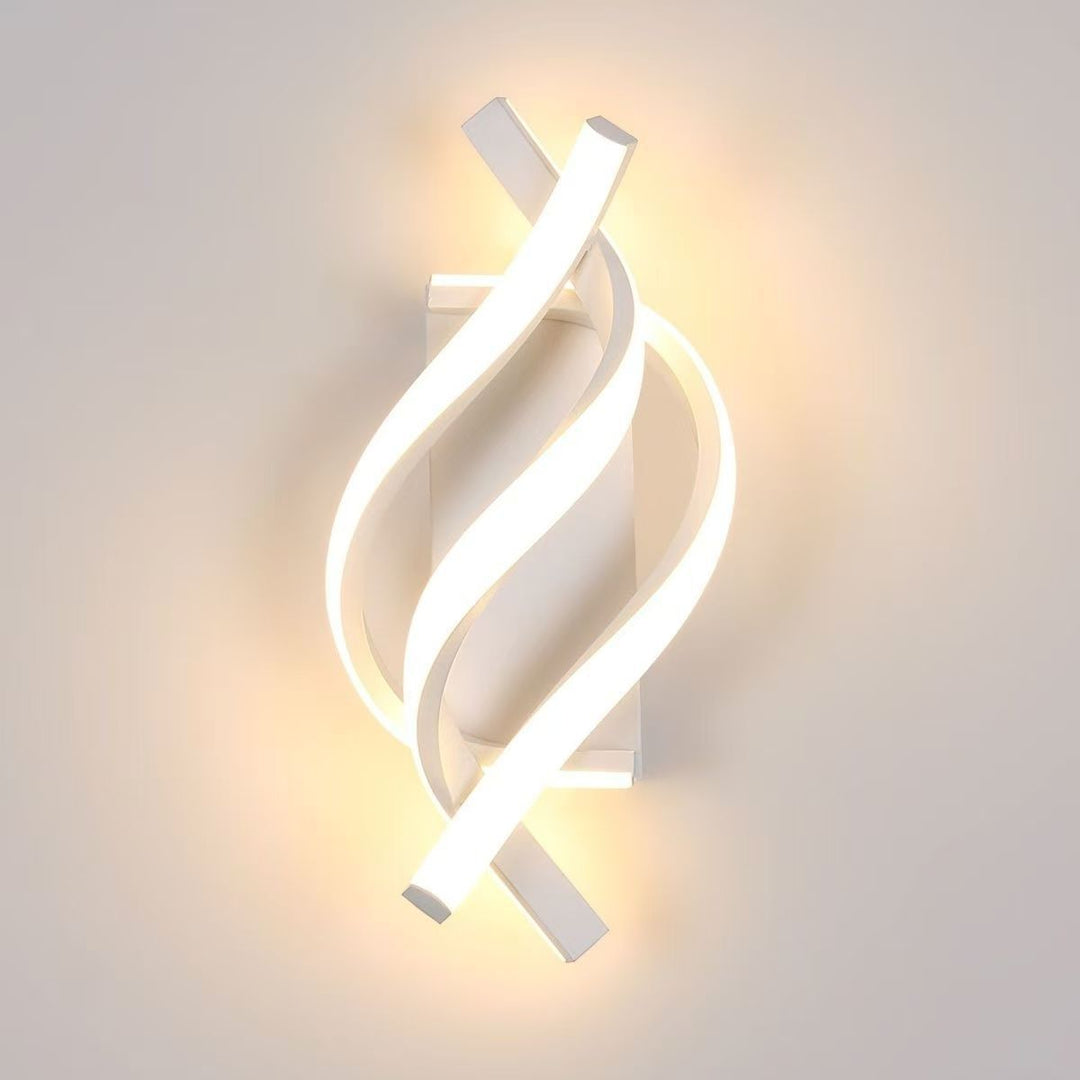 Contemporary Infinity LED Wall Sconce with Integrated Dimmable Acrylic Loop Bowlift
