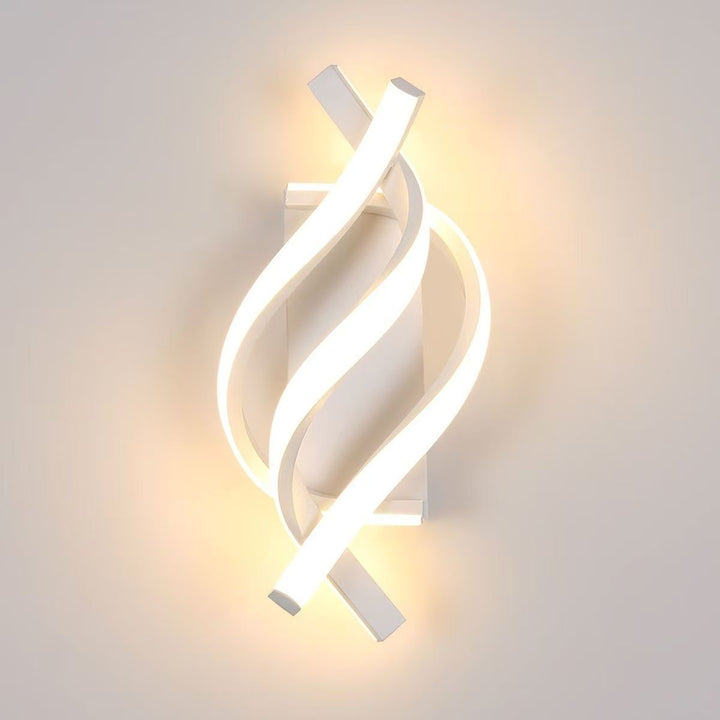 Contemporary Infinity LED Wall Sconce with Integrated Dimmable Acrylic Loop Bowlift