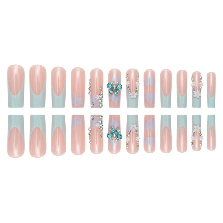 Decorative Floral Print Press-On Nails Bowlift