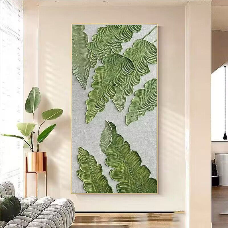 Textured Botanical Canvas Artwork