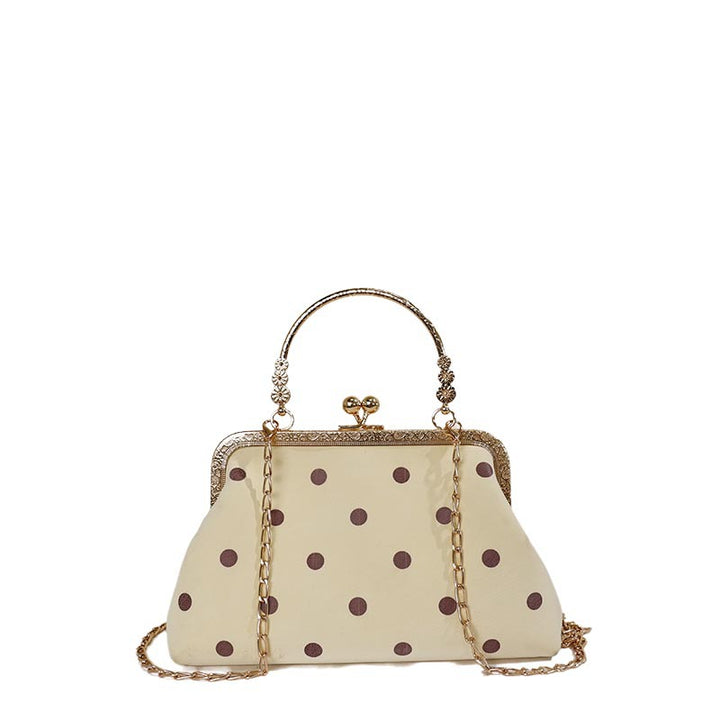 WoVintage Elegant Polka Dot Evening Clutch Bowlift