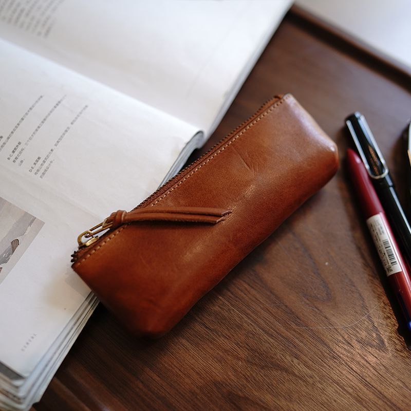 Premium Leather Pencil Pouch Bowlift