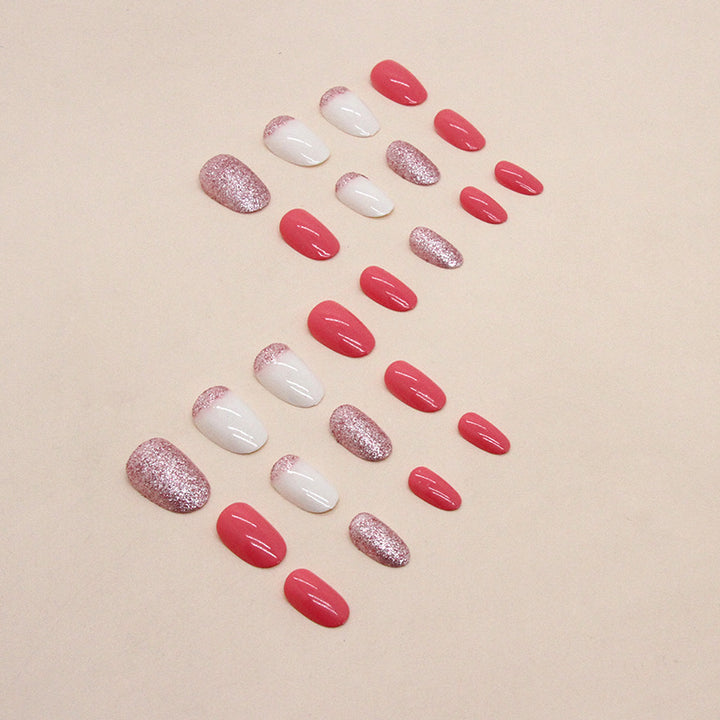 Glittering Press-On Nail Art Set Bowlift