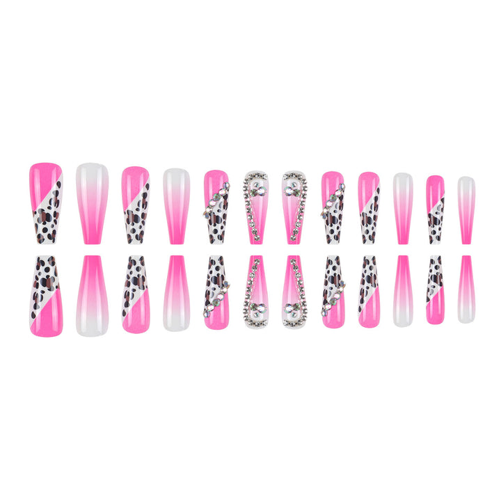 Glamorous Stiletto Press-On Nail Set with Gem Accents Bowlift