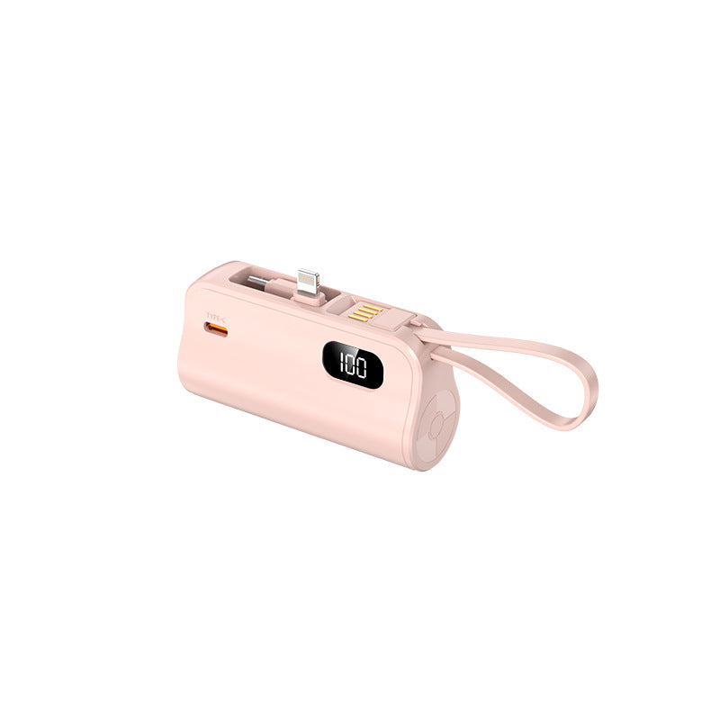 Portable power bank with integrated cables and LED display Bowlift