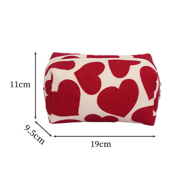 Heart Pattern Makeup Pouch Bowlift