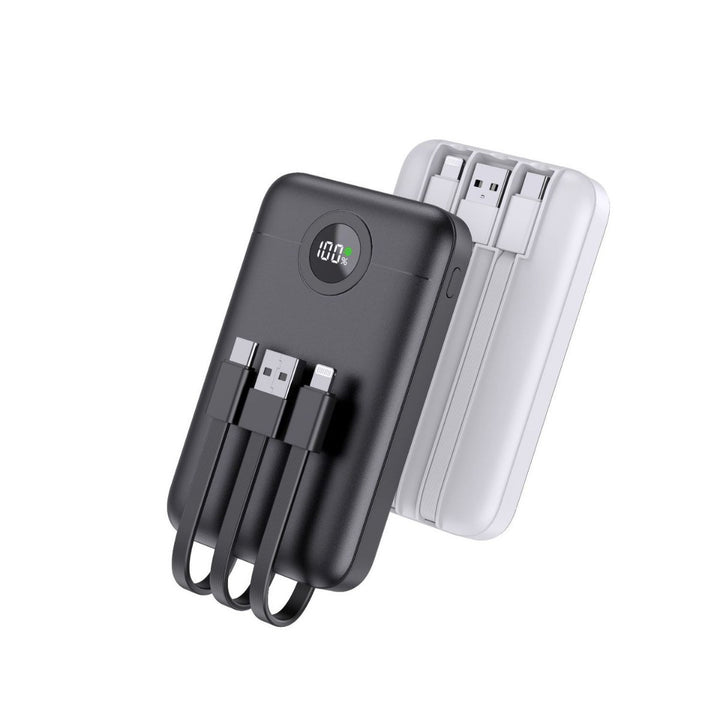 Portable power bank with intelligent cable management and LED charging status display Bowlift