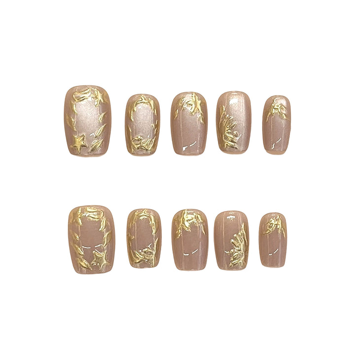 Elegant Press-On Nail Set Bowlift