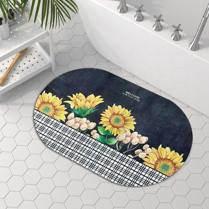 Decorative Geometric Bath Mat Bowlift
