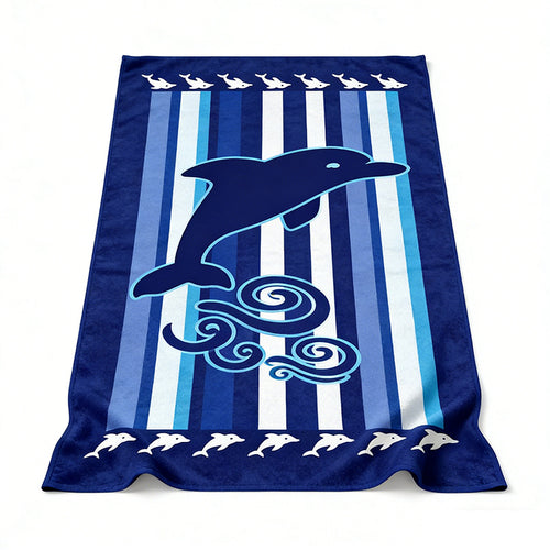 Beach towel with colorful stripe pattern Bowlift