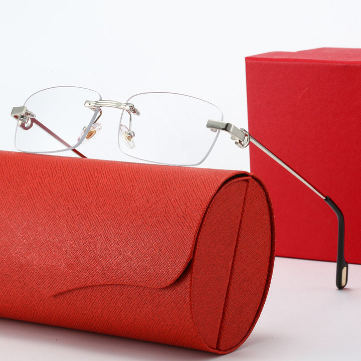 Women's fashionable rectangular sunglasses with delicate metal frame Bowlift