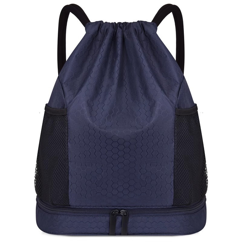 Lightweight Hexagonal Pattern Drawstring Backpack Bowlift