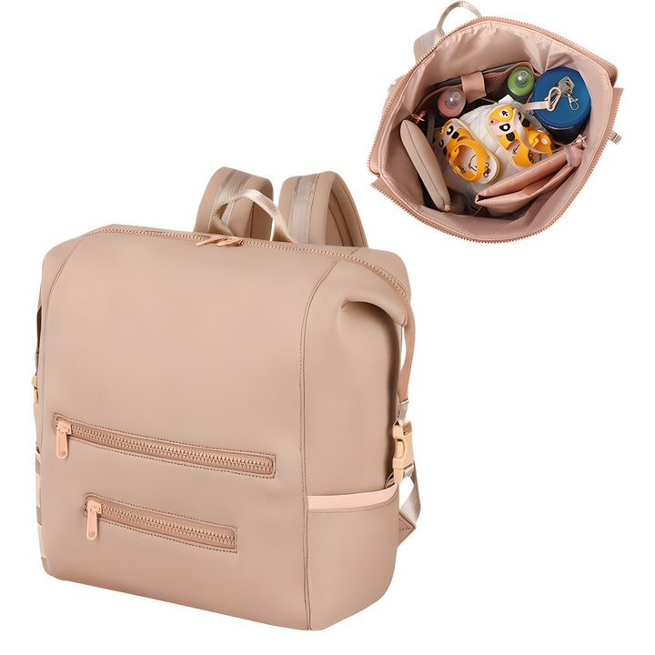 Multi-Functional Diaper Backpack with Insulated Bottle Holder Bowlift