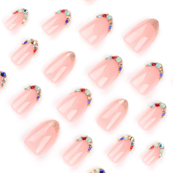 Artful nail art with glamorous rhinestone embellishments Bowlift