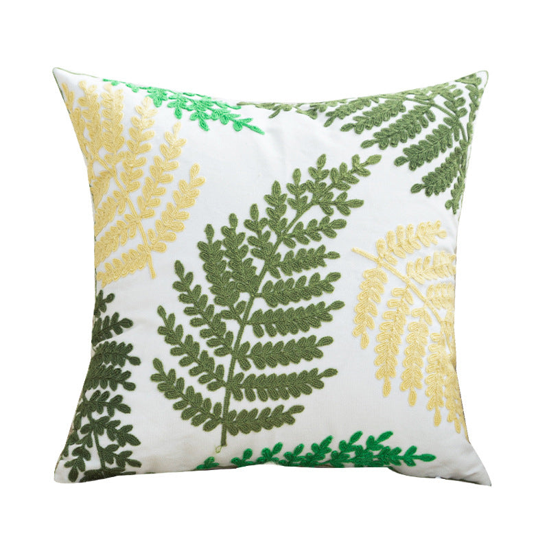Women Decorative Cushion Cover with Fine Floral Embroidery Bowlift