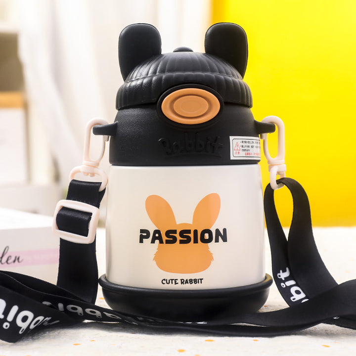 Women's Insulated Water Bottle with Cute Bunny Design Bowlift