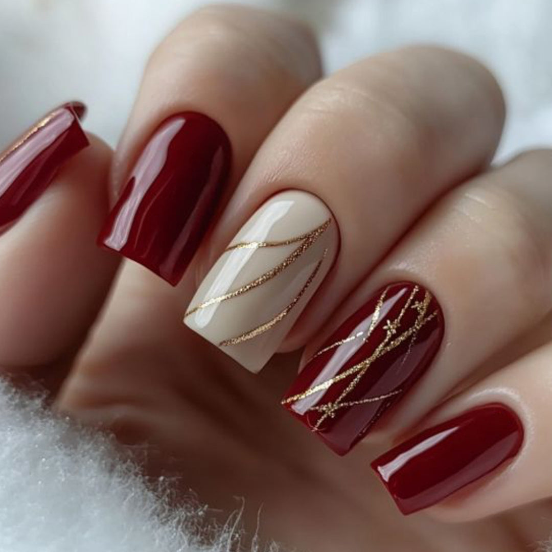 Luxurious Metallic and Glossy Nail Art Extensions Bowlift