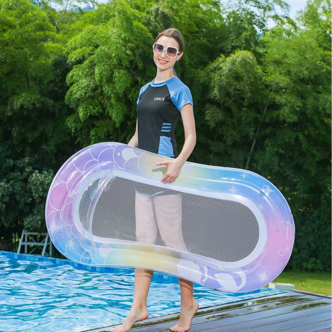 Women Inflatable Water Swimming Ring with Ergonomic Grip Bowlift