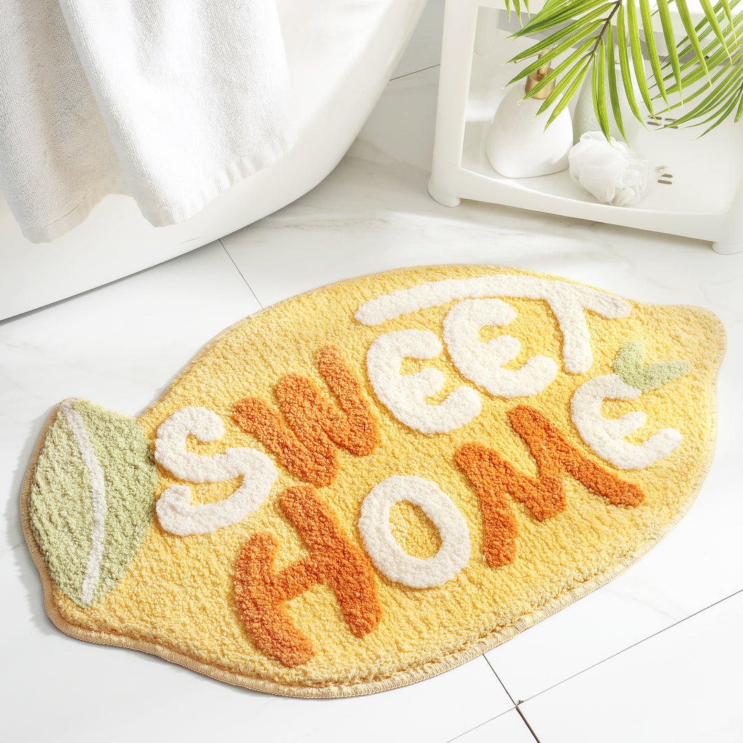Playful Fruit-Themed Bath Rug Bowlift