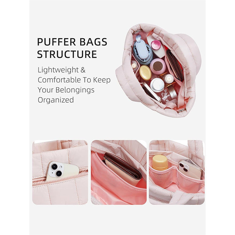 Padded Handbag with Removable Shoulder Strap Bowlift