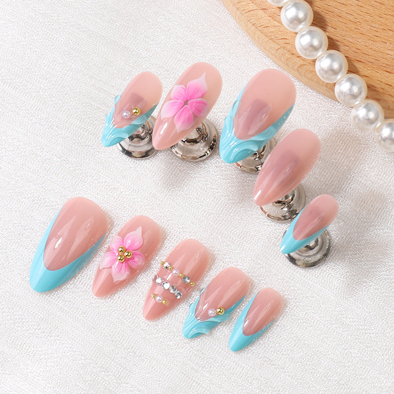 Creative Floral-Inspired Press-On Nail Set Bowlift