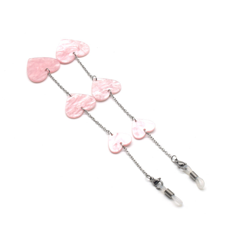 Stylish Heart-Themed Eyewear Chain Bowlift