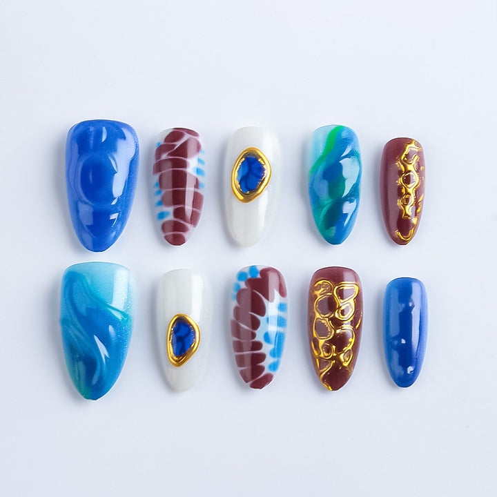 Artistic Press-On Nail Set Bowlift 1787542748