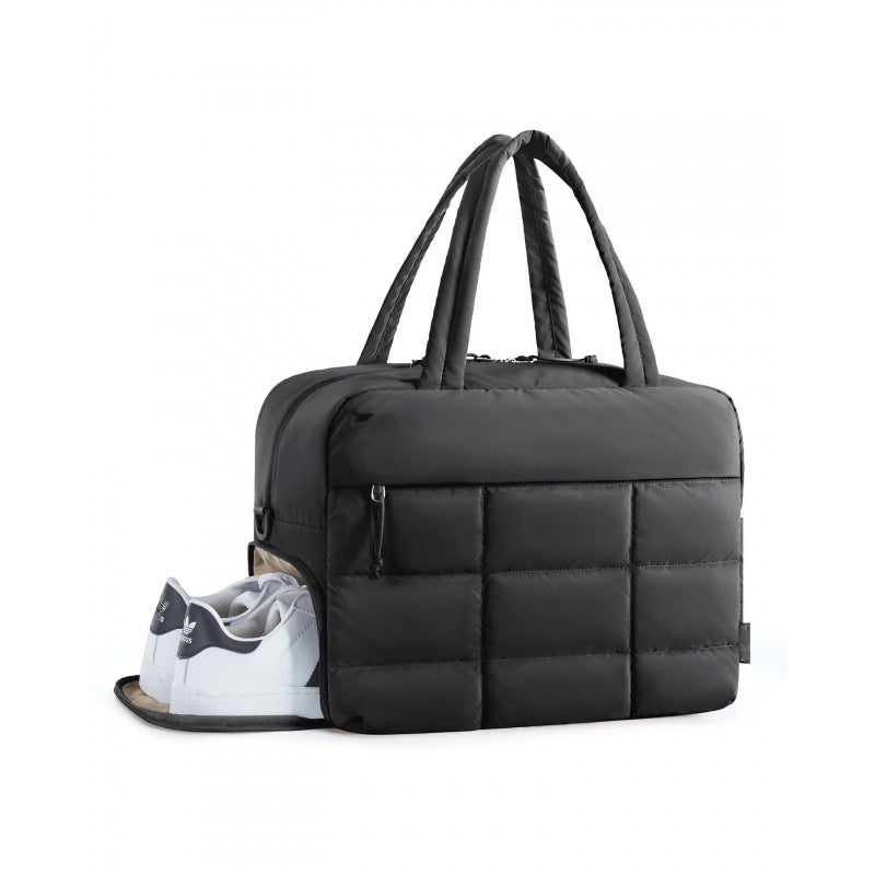 Multi-Functional Quilted Gym Duffel Bag Bowlift