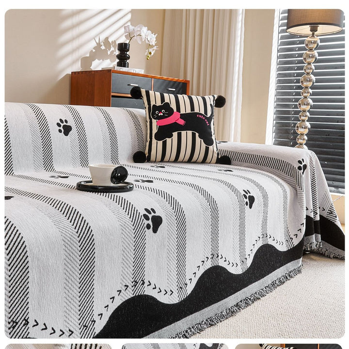 Cozy Decorative Fringe Sofa Throw Blanket