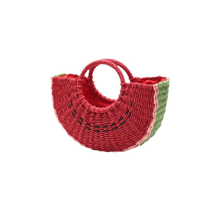 Handcrafted Basket Bag in Watermelon Design Bowlift