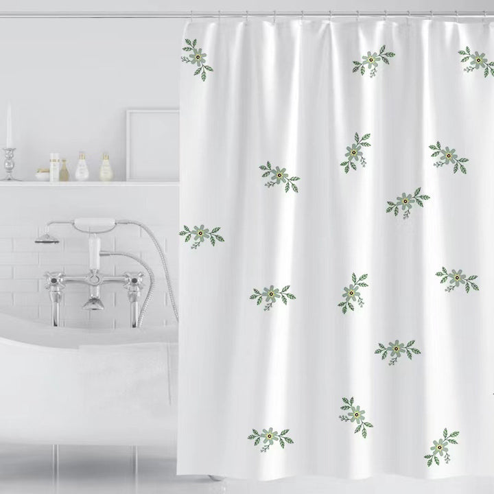 Women's Vintage Floral Print Shower Curtain Bowlift