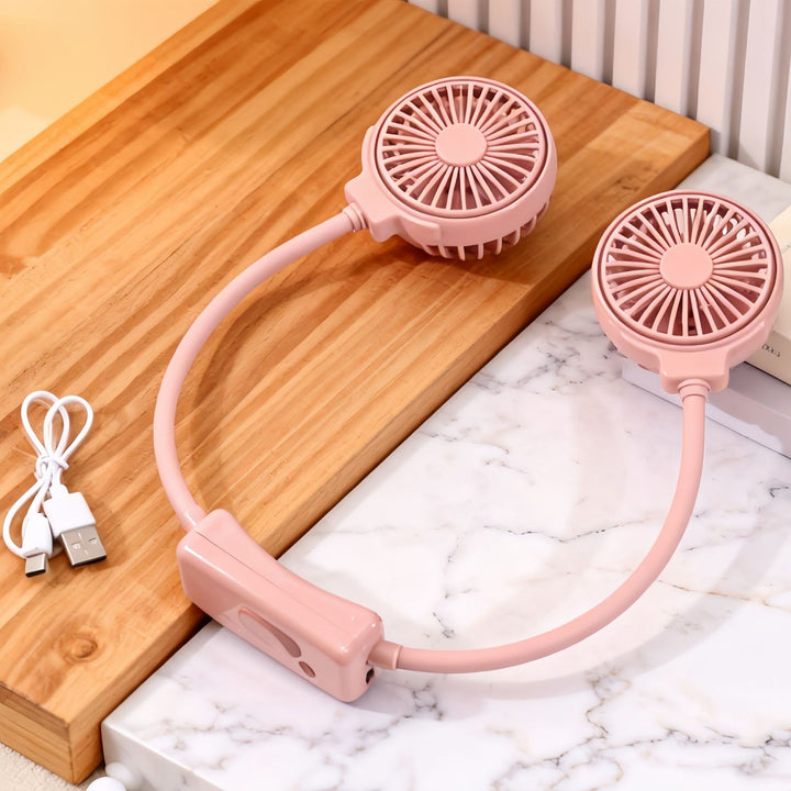Women's Portable Dual Fan with Flexible Hose Design Bowlift