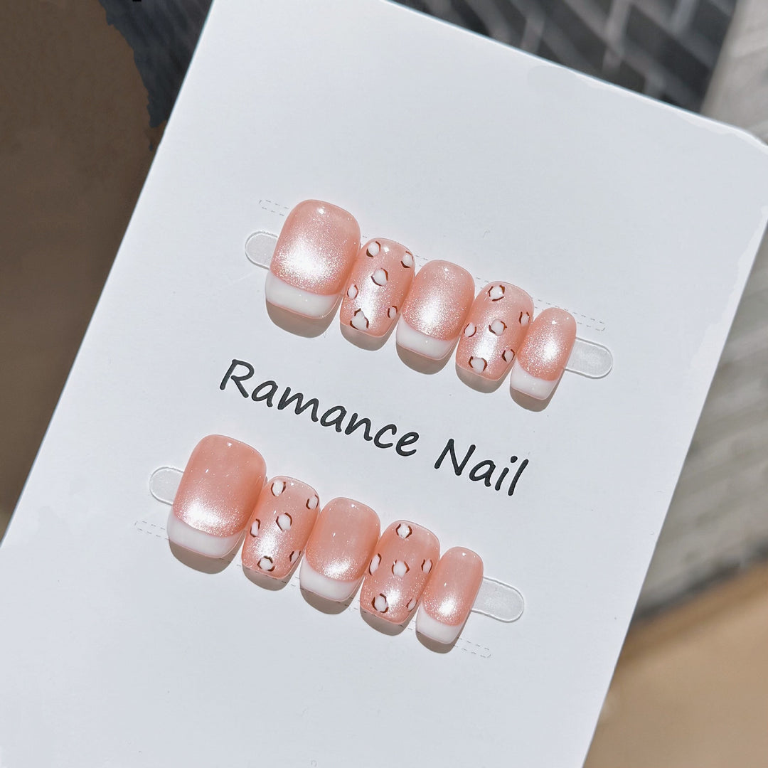 Elegant Press-On Nail Art Set Bowlift