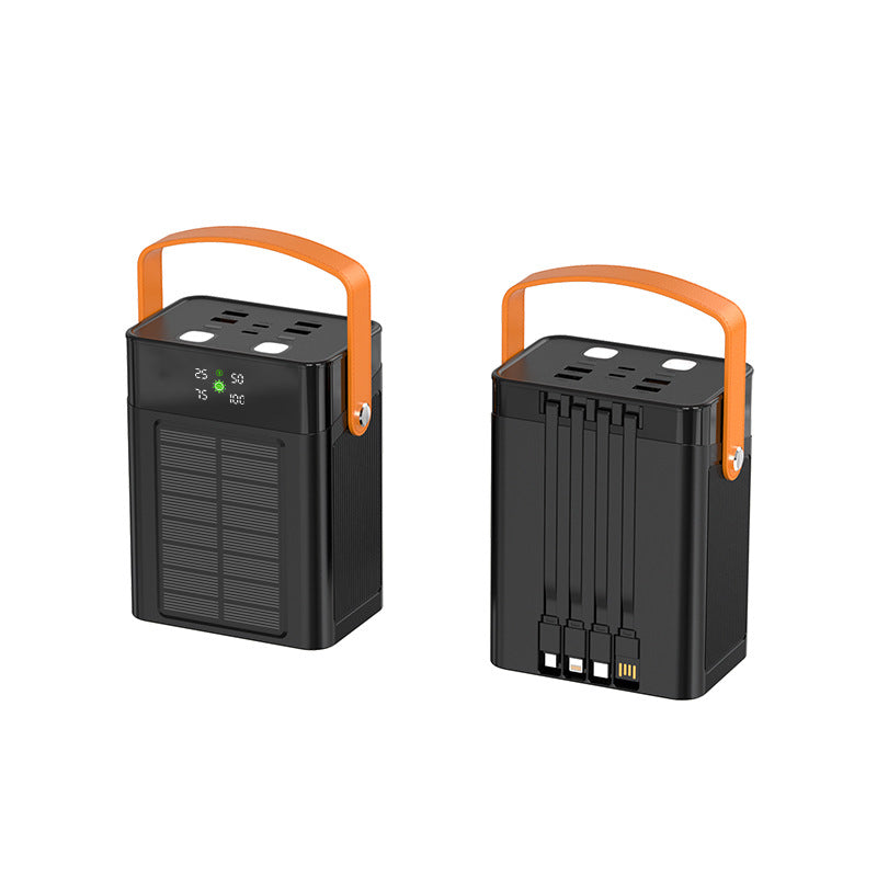 Portable solar power bank with multifunctional charging port and intuitive LED display Bowlift