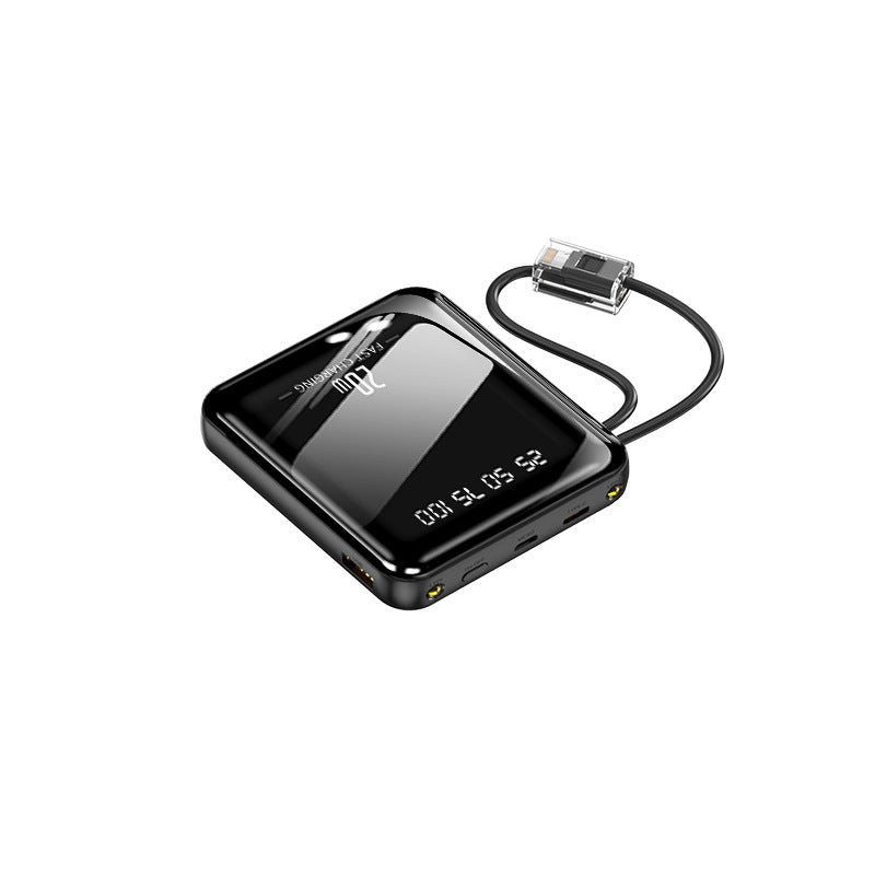 portable fast power bank with integrated charging cable and digital display Bowlift