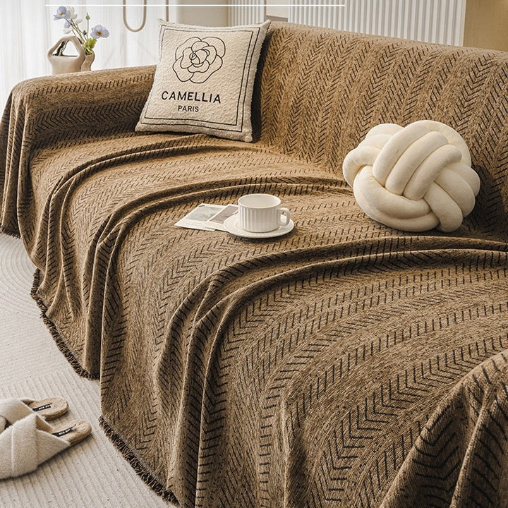 Cozy Textured Sofa Throw Blanket