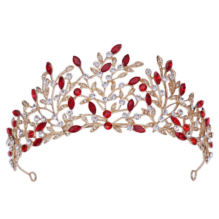 Ladies Elegant Headband with Floral Decorations and Rhinestones Bowlift