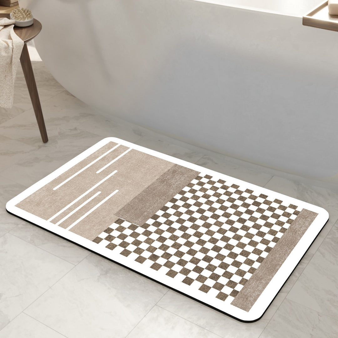 Abstract Modern Bath Mat Bowlift