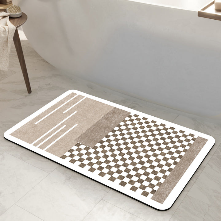 Abstract Modern Bath Mat Bowlift