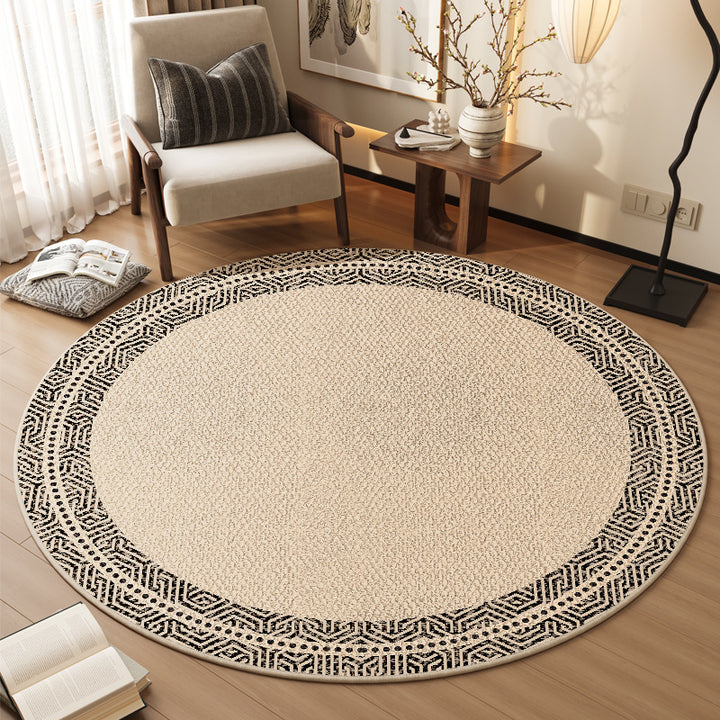 Elegant Floral Round Area Rug