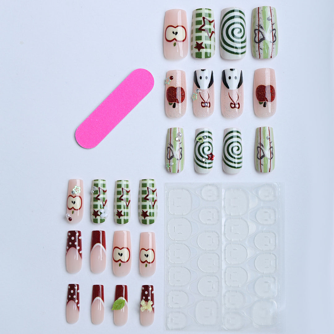 Artificial fingernails with festive designs Bowlift